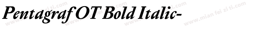 Pentagraf OT Bold Italic字体转换